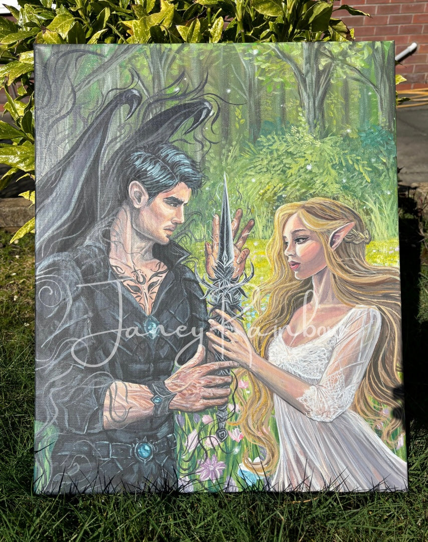 Shadows and Blooms Original Painting